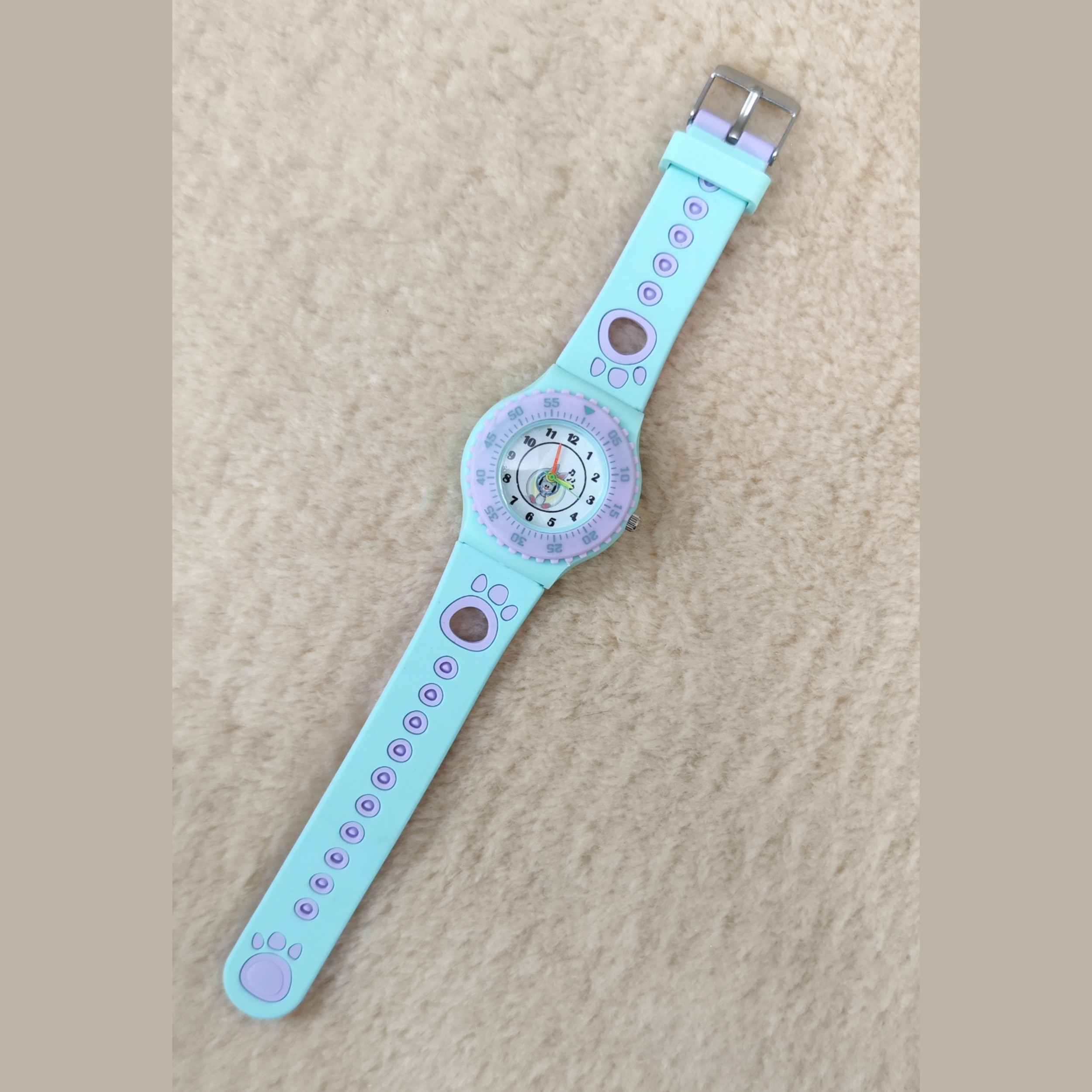 ساعت مچی عقربه ای بچگانه مدل سیلیکونی عروسکی کد 3
