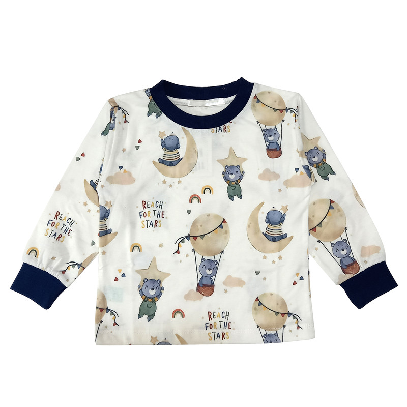 ست سویشرت و شلوار پسرانه مدل خرس و ماه کد 3608