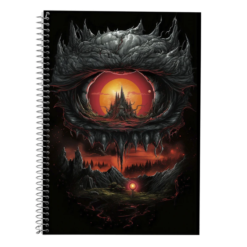 دفتر زبان 50 برگ مدوپد مدل سه خط طرح  ارباب حلقه ها The Lord of the Rings کد DF3051