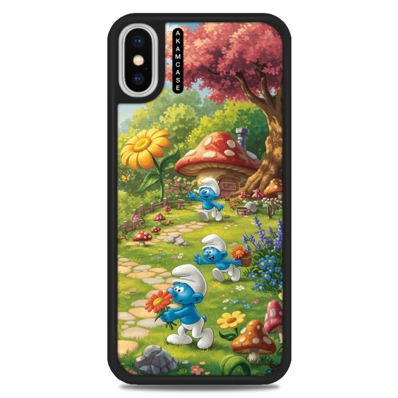 کاور آکام مدل AMC-WAX-SMURFS-8 مناسب برای گوشی موبایل اپل iPhone X/Xs