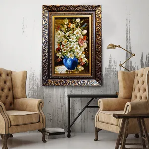 تابلو فرش دستباف طرح گل و گلدان مدل RAR