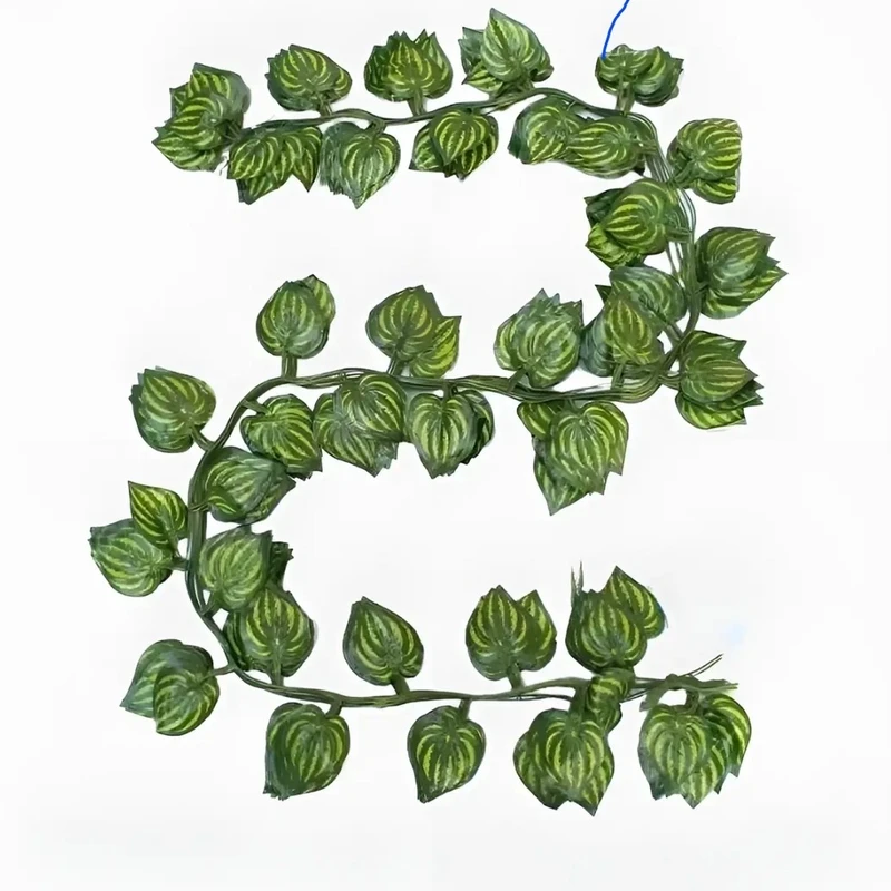 گل مصنوعی مدل ریس برگ مصنوعی ۲متری هندونه ای بسته 12 عددی