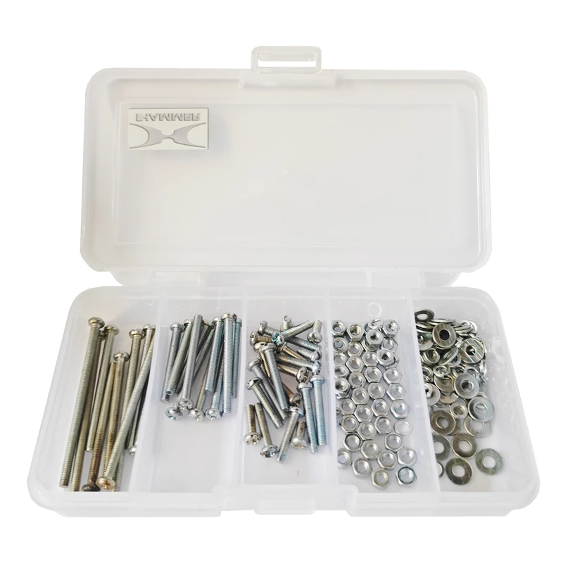 پیچ و مهره و واشر هامر مدل استوانه کد M3 R  بسته 480 عددی