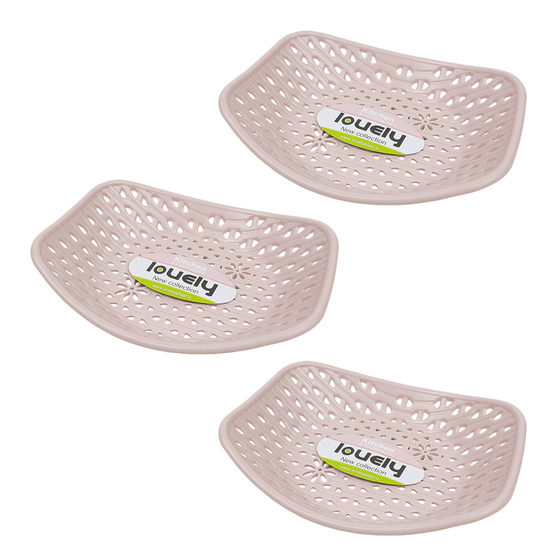 سبد سبزی لاولی پلاست کد L1166 بسته ۳ عددی