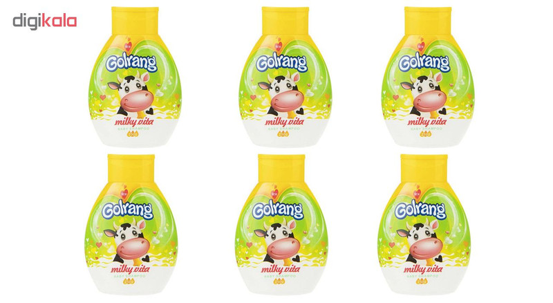 شامپو کودک گلرنگ مدل Milky Vita مقدار 250 گرم بسته 6 عددی