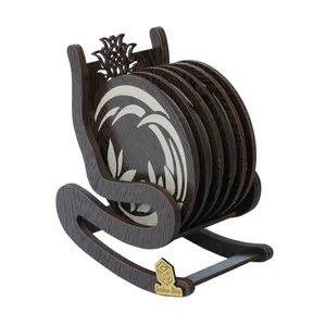 زیرلیوانی صدراباکس  مدل برگ  کد zl005brg مجموعه 6 عددی