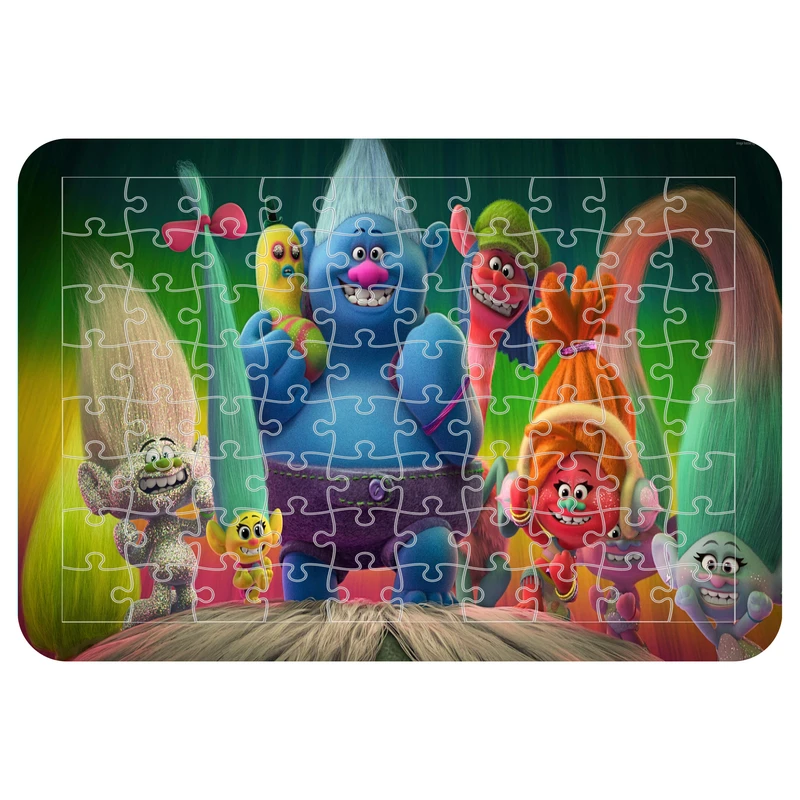 پازل 54 تکه اطلس آبی طرح کارتون ترول ها  مدل P1650