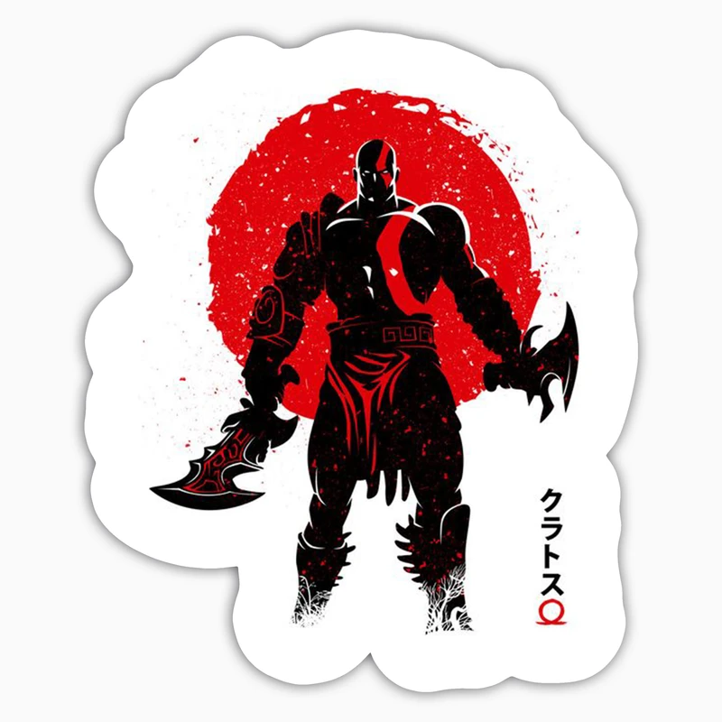 استیکر لپ تاپ و موبایل بووم طرح بازی مدل God of War کد AG17
