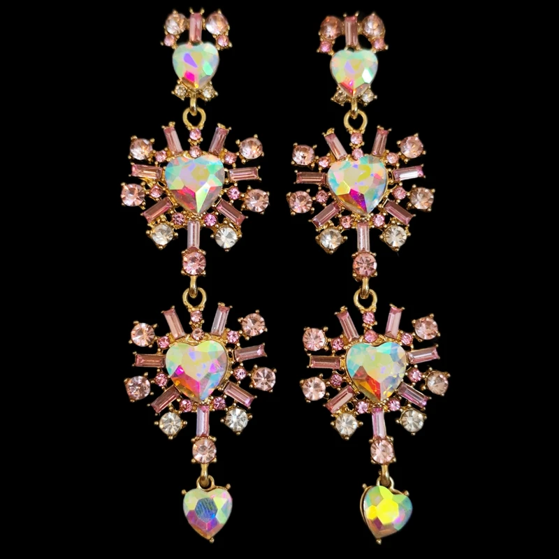 گوشواره میخی زنانه مدل نگینی ژورنالی مجلسی 