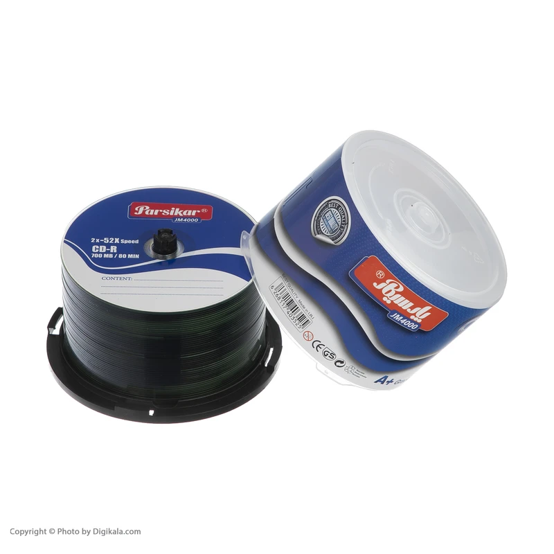 عکس شماره 5 : سی دی خام پارسیکار مدل jm4000 بسته 50 عددی