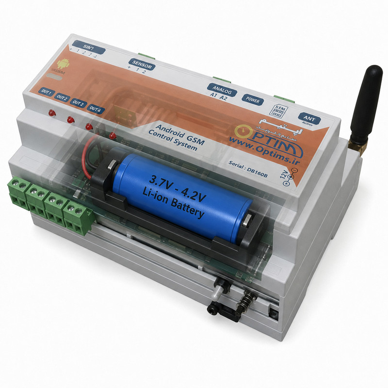  دستگاه کنترل پیامکی شارژی با هشدار دهنده قطع برق اپتیم مدل DB160LB 