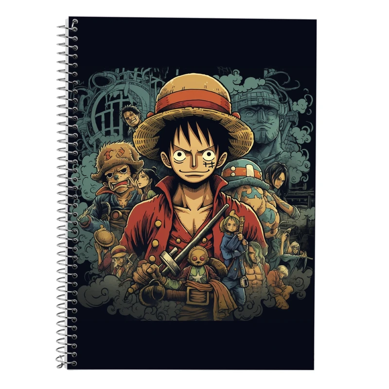 دفتر زبان 50 برگ مدوپد مدل دوخط طرح وان پیس One Piece کد DF10753