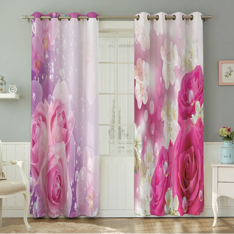 پرده نیروانا طرح   گل مدل هازان کد 8058 سایز 140×280 سانتی متر