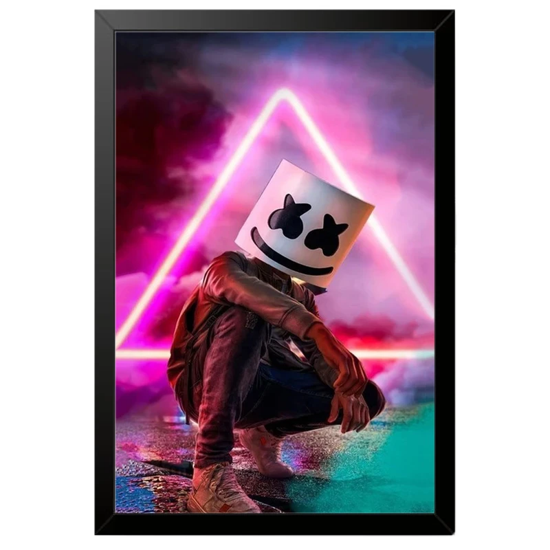 تابلو بکلیت طرح مارشملو مدل B-po2071 فریم مشکی