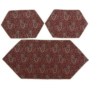 ست 3 تکه رومیزی ترمه کد TRSETE67