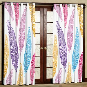 پرده مدل پر رنگی هازان پانچی کد 2072 سایز 140x200 سانتی متر