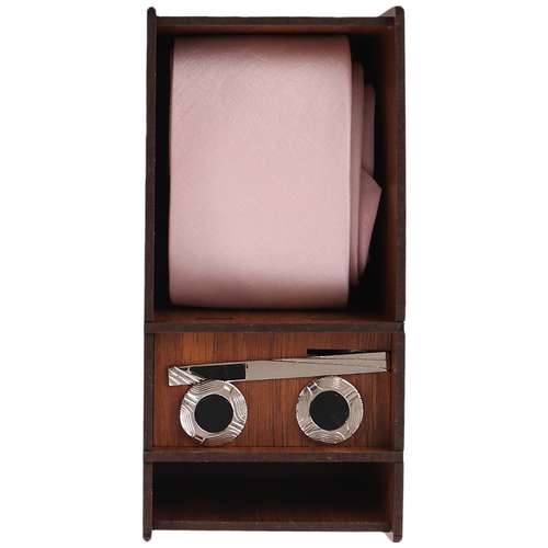 ست کراوات و گیره کراوات و دکمه سردست مردانه مدل PJ-109547