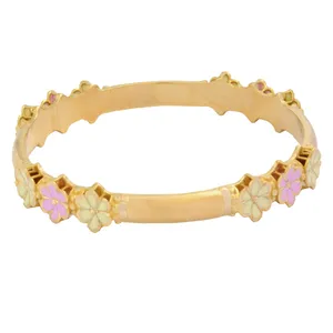 النگو طلا 18 عیار دخترانه طلای مستجابی مدل گل کد Y299 2 به همراه 50 سوت هدیه طلا