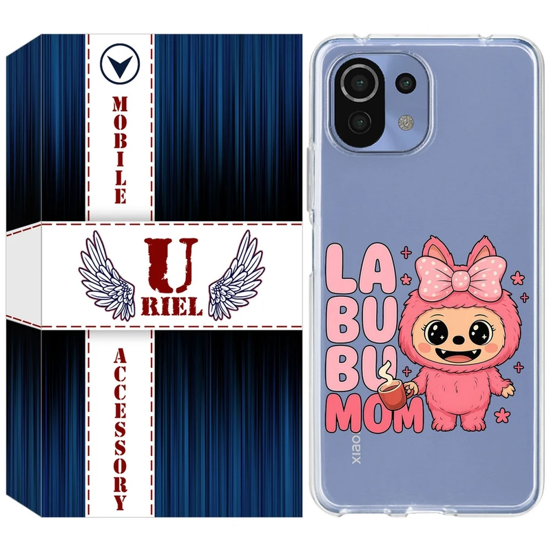 کاور یوریل مدل Clear کد 136 طرح لبوبو Labubu مناسب برای گوشی موبایل شیائومی Mi 11 Lite / 11 Lite 5G NE