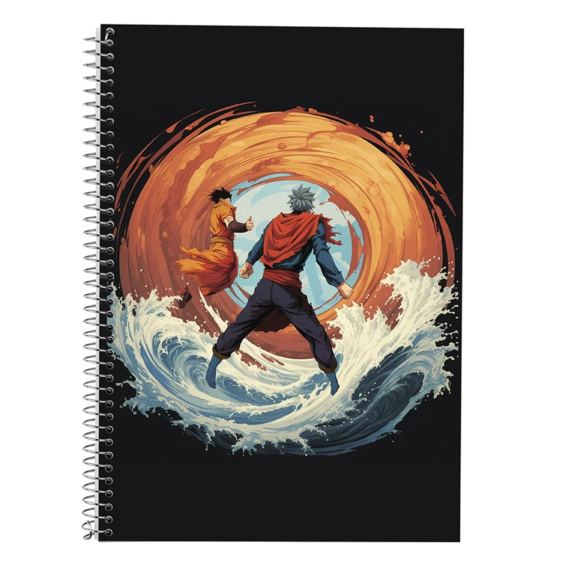 دفتر زبان 50 برگ مدوپد مدل دوخط طرح Naroto کد DF11398