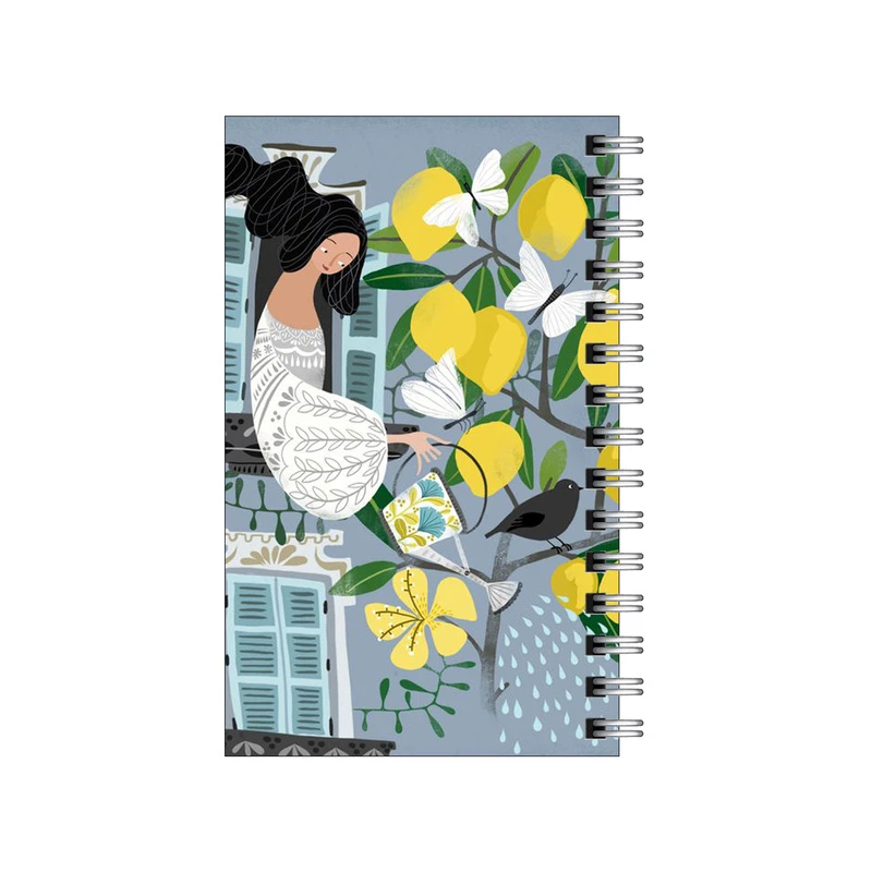 دفترچه یادداشت مدل to do list طرح پنجره و لیمو و پروانه  کد 3206808