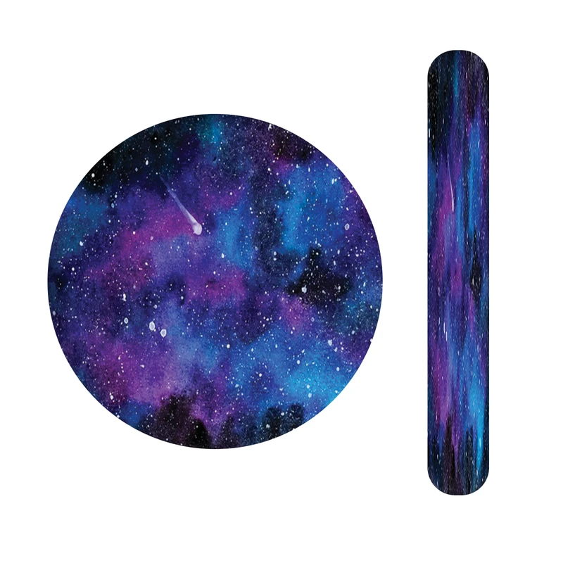 آینه آرایشی جیبی مدل کهکشانی کد 557 به همراه سوهان ناخن 