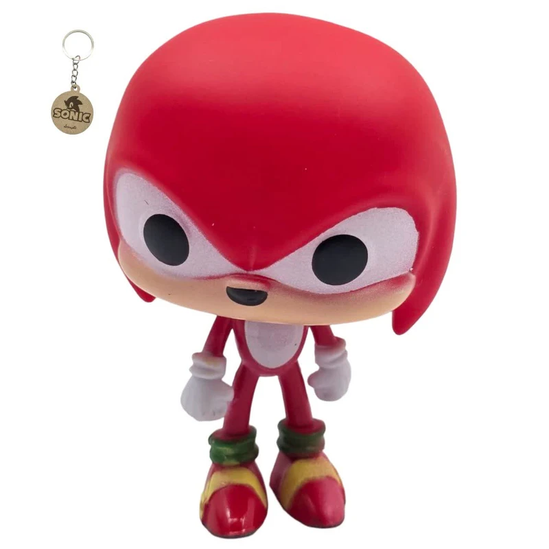 فیگور ناب سل مدل فانکو پاپ سونیک طرح ناکلز ارتفاع 10سانتی متر knuckles 854 به همراه جاسوییچی 