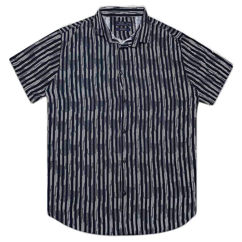 پیراهن آستین کوتاه مردانه مدل هاوایی کد 124150-36