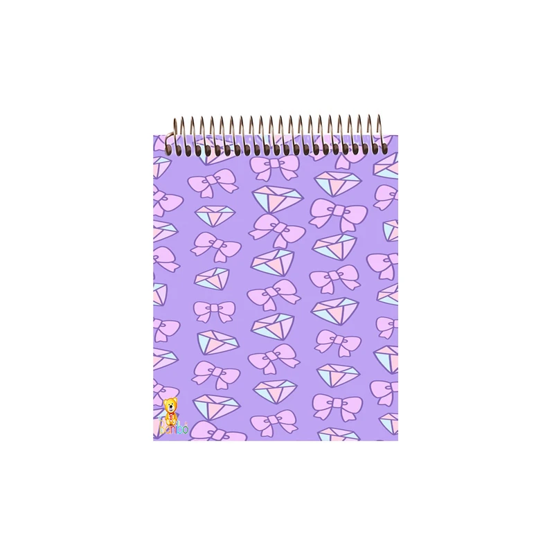 دفتر نقاشی 50 برگ بانیبو مدل الماس و پاپیون کد 1030