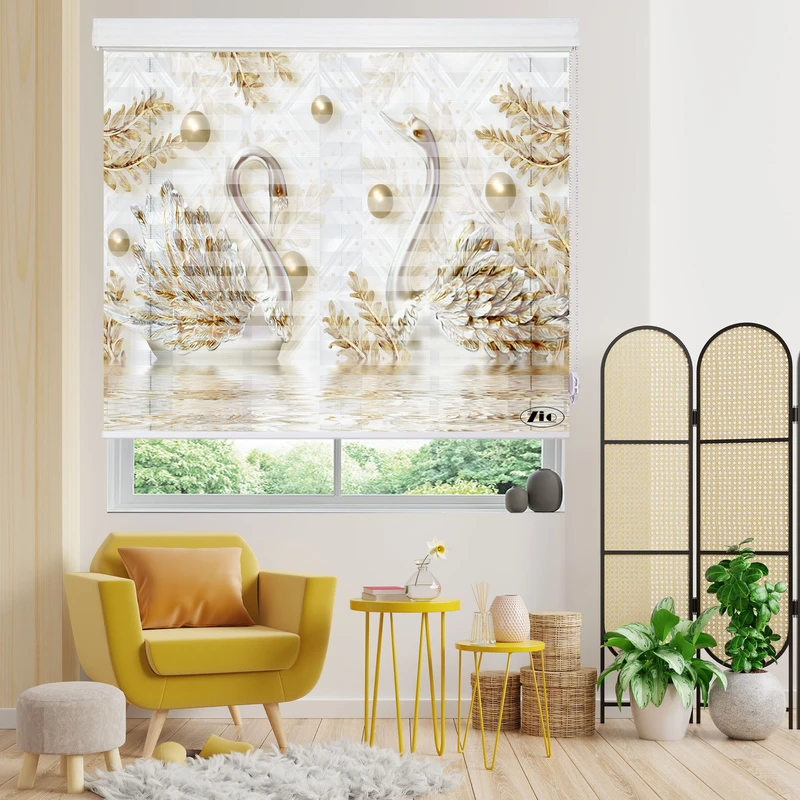  پرده زبرا زیو مدل 3D-1004 سایز 200x200 سانتی متر