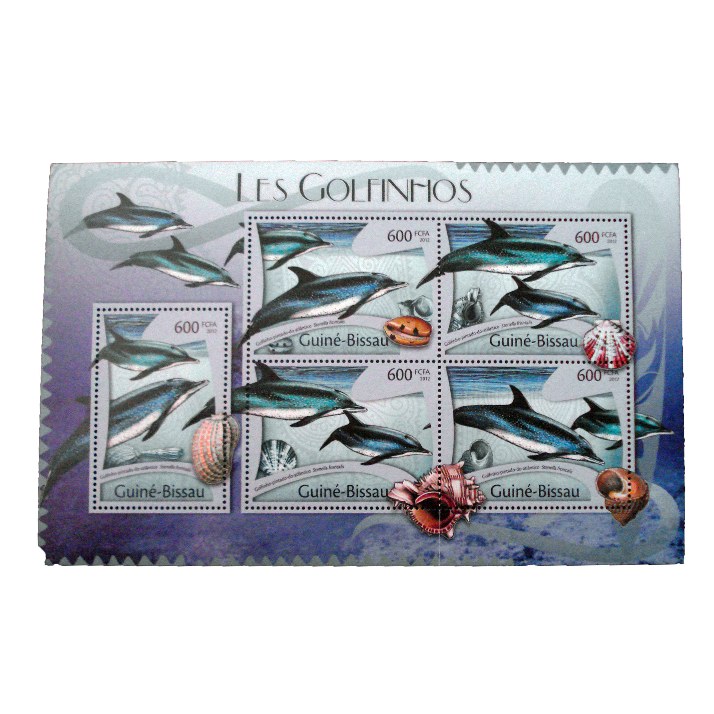 تمبر یادگاری مدل دلفین کد bc-1213 مجموعه 5 عددی