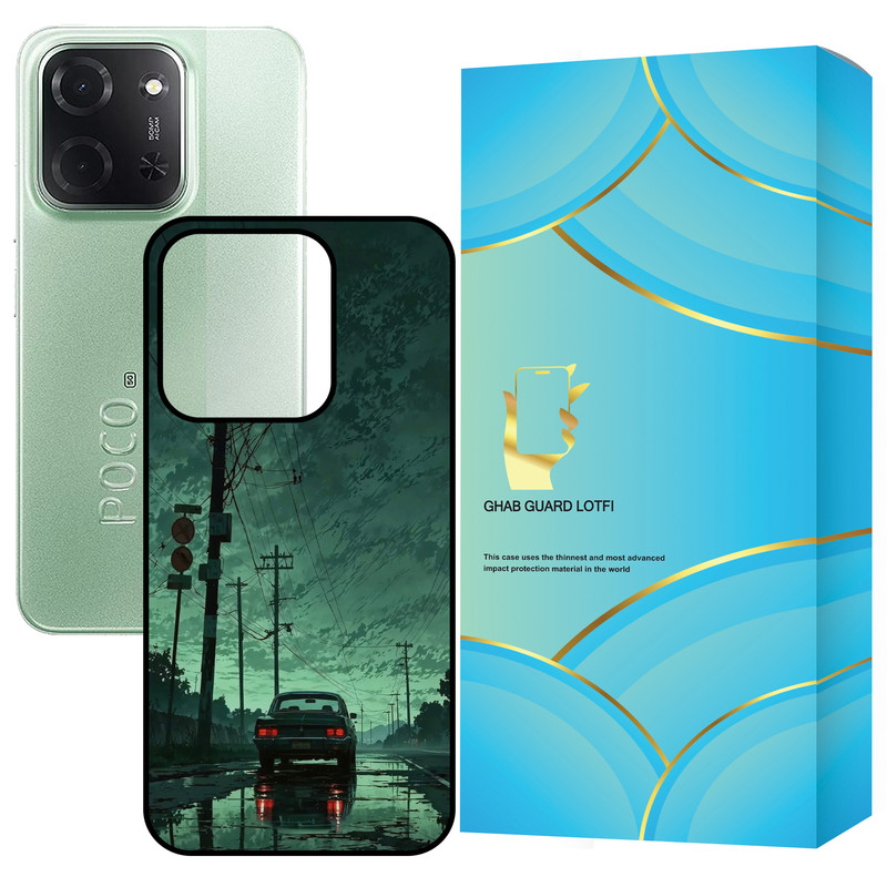 کاور قاب گارد لطفی طرح ماشین وجاده مدل G15CP مناسب برای گوشی موبایل شیائومی Redmi 15C 4G / Poco C85
