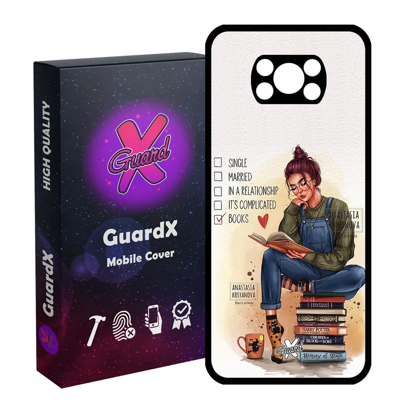 کاور گارد ایکس طرح دختر مدل Glass10286 مناسب برای گوشی موبایل شیائومی Poco X3 / Poco X3 NFC