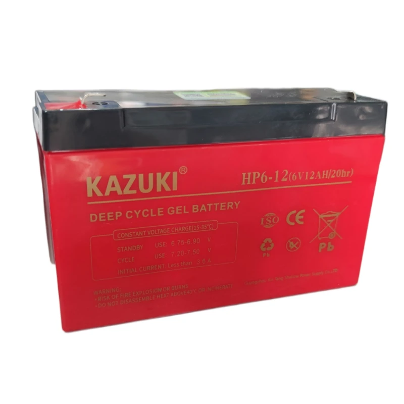 عکس شماره 3 : باتری ups با ولتاژ 6 ولت و شدت جریان 12 آمپرساعت کازوکی مدل 6v12hp