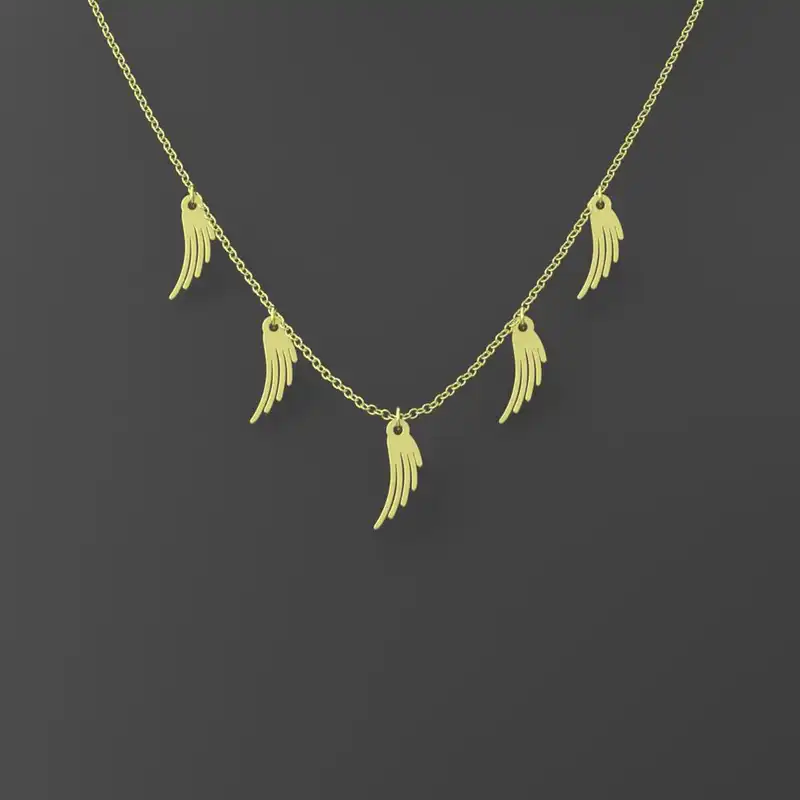 گردنبند طلا 18 عیار زنانه مدوپد مدل بال کد RNA11871