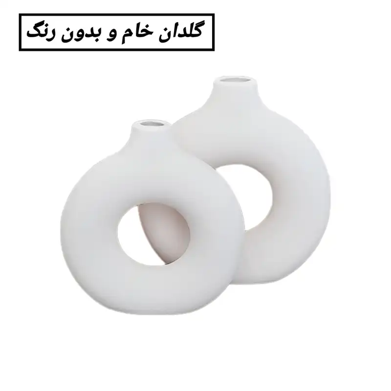 گلدان سفالی مدل دونات کد s2024 بسته 2 عددی