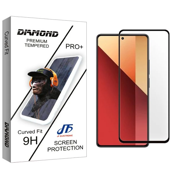 محافظ صفحه نمایش شیشه ای جی اف مدل Diamond FullGlue مناسب برای گوشی موبایل شیائومی Redmi Note 13 4G
