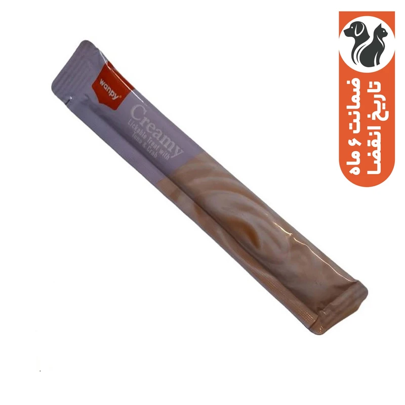 بستنی گربه ونپی طرح ماهی تن و خرچنگ مدل خامه ای وزن 14 گرم