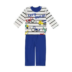 ست تی شرت و شلوار نوزادی پسرانه آدمک مدل 2171122-79