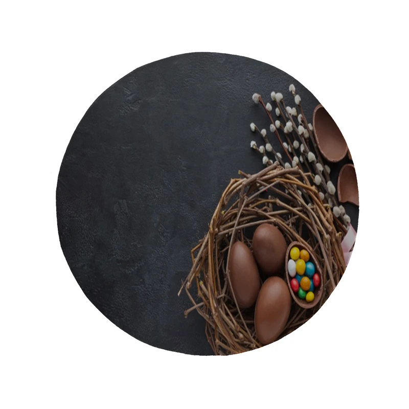     پادری مدل دایره طرح شکلات کد 8131 سایز 90 × 90 سانتی متر