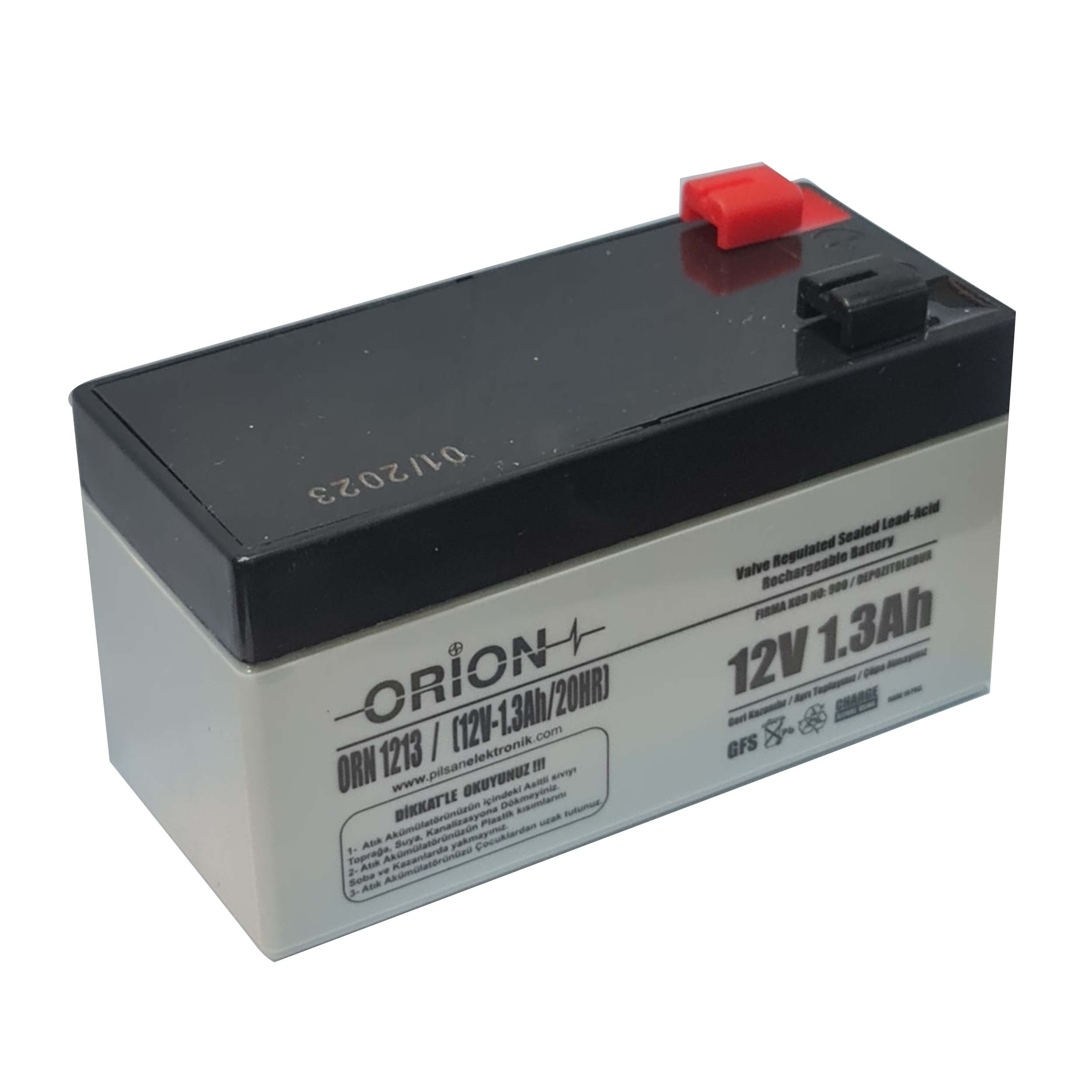 باتری سیلد اسید 12 ولت 1.3 آمپر ساعت اوریون مدل KSRE-12-1.3 باتری سیلد اسید 12 ولت 1.3 آمپر ساعت اوریون مدل KSRE-12-1.3