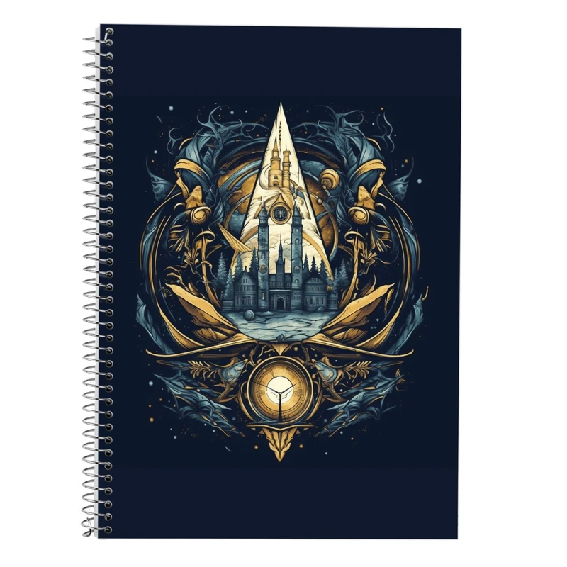 دفتر زبان 50 برگ مدوپد مدل دوخط طرح هری پاتر harrypotter کد DF10271