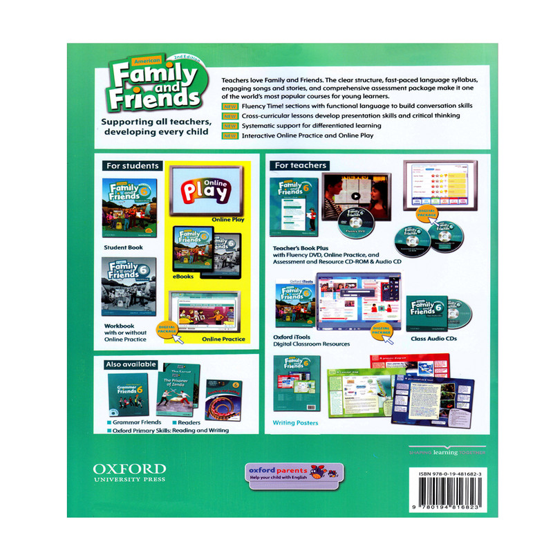 کتاب Family and Friends 6 اثر Jenny Quintana And Eileen Flannigan انتشارات الوندپویان دو جلدی