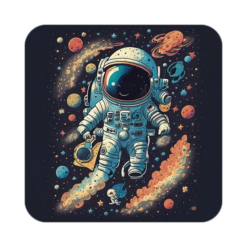 زیر لیوانی کاکتی طرح فضانورد مدل mp45965