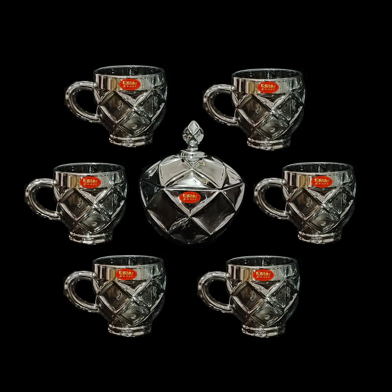 سرویس چای خوری 7 پارچه فایو استارز مدل میلیونه پلاتینیوم کد 777