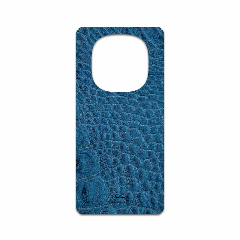 برچسب پوششی ماهوت مدل Blue-Crocodile-Leather مناسب برای گوشی موبایل شیائومی Redmi Note 14 Pro 4G