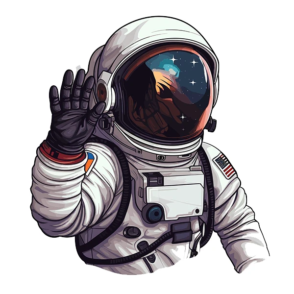 استیکر پارچه و لباس پاد آفرین طرح فضانورد کد 728