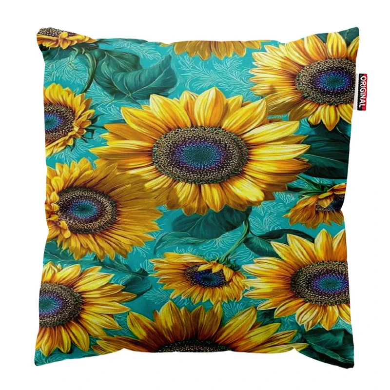 کوسن پاد آفرین مدل آفتابگردان کد 1477 سایز 30*30 سانتی متر