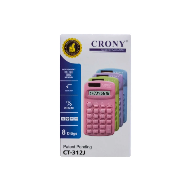 عکس شماره 8 : ماشین حساب کرونی مدل ct-312j طرح فانتزی کد 312
