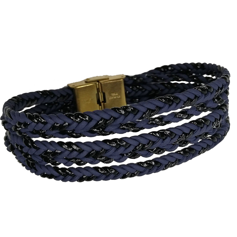 دستبند مردانه مدل پنج ردیف تمام چرم